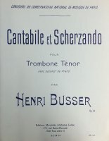 Cantabile et Scherzando na puzon z akompaniamentem fortepianu - H. Busser
