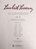 Concertino na puzon i orkiestrę smyczkową (wyciąg fortepianowy) - L. E. Larsson