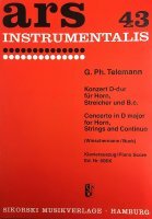 Koncert D-dur na waltornię, orkiestrę smyczkową i basso continuo (wyciąg fortepianowy) - G. Ph. Telemann