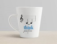 Kubek latte - Think positive