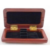 Pudełko drewniane brązowe na 3 stroiki do oboju - Rigotti